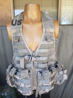 Army Military Combat Vest With Pouches