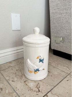 Vintage Ceramic Goose Canister