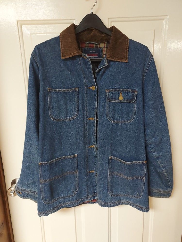 Woman's Flannel Lined Jean Jacket SIZE M