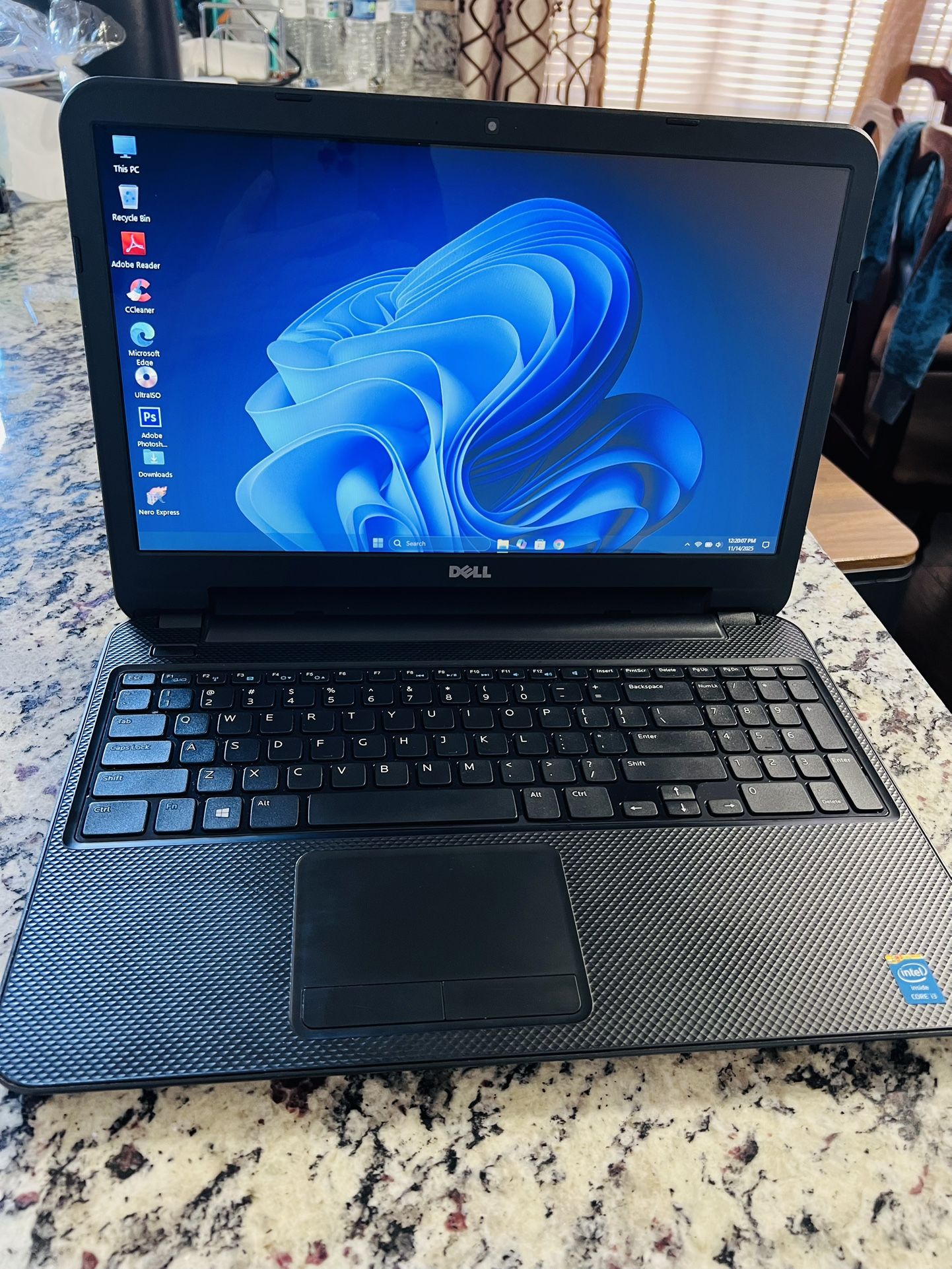 Laptop DELL Inspiron 15 Intel i3 4GB Ram 128GB SSD Webcam Wifi Windows 11 Office 2021 Full Photoshop Antivirus