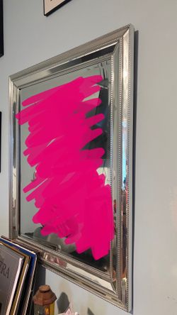 Silver Beaded Accent Wall Mirror