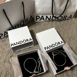 Pandora CharmBracelet Silver Set(2) Matching Bracelets