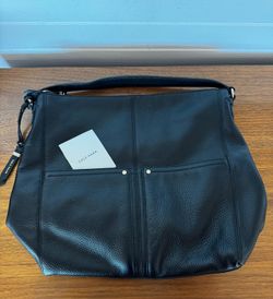 Cole Haan Black Pebbled Leather Hobo Shoulder Bag NWOT