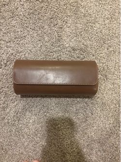 Leather watch roll