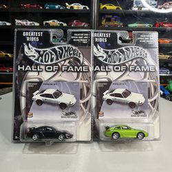 Two Hot Wheels 2003 Hall of Fame Greatest Rides Porsche 911 GT3 Black & Green