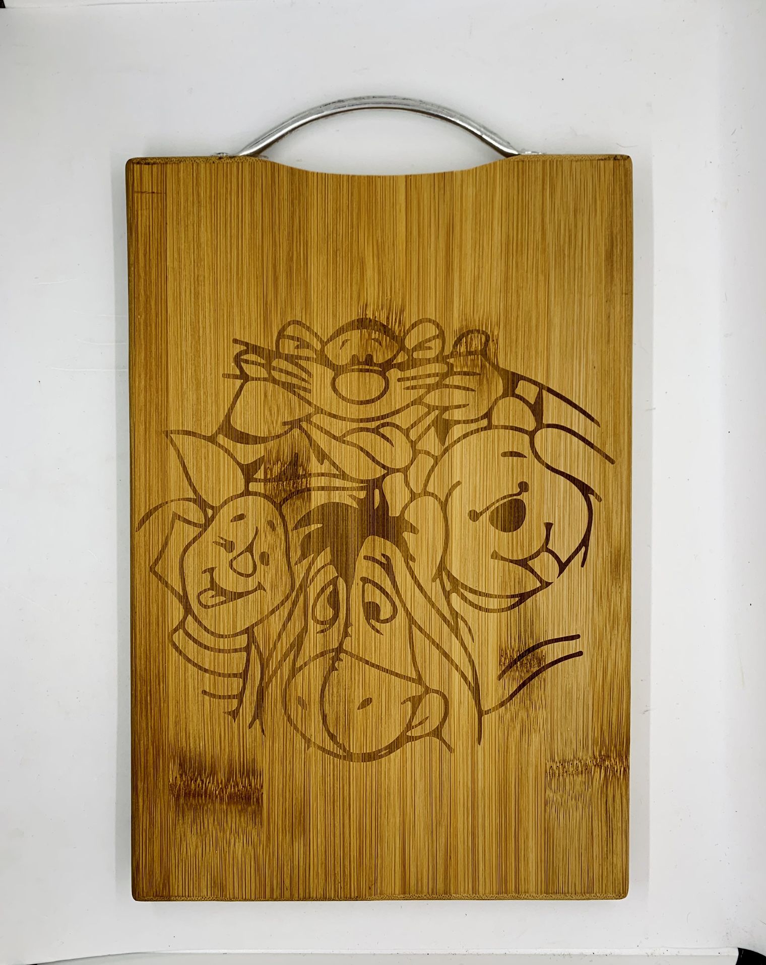 Winnie the pooh laser engraved bamboo high quality cuttingboard pop gift