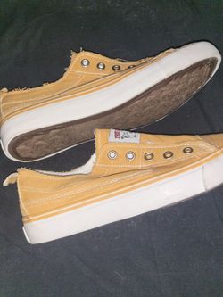 Yellow Canvas Slip-On Sneakers