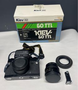 Kiev 60 TTL 6x6 Medium Format 120 Film Camera Arsat C 80mm f/2.8 Kit Box
