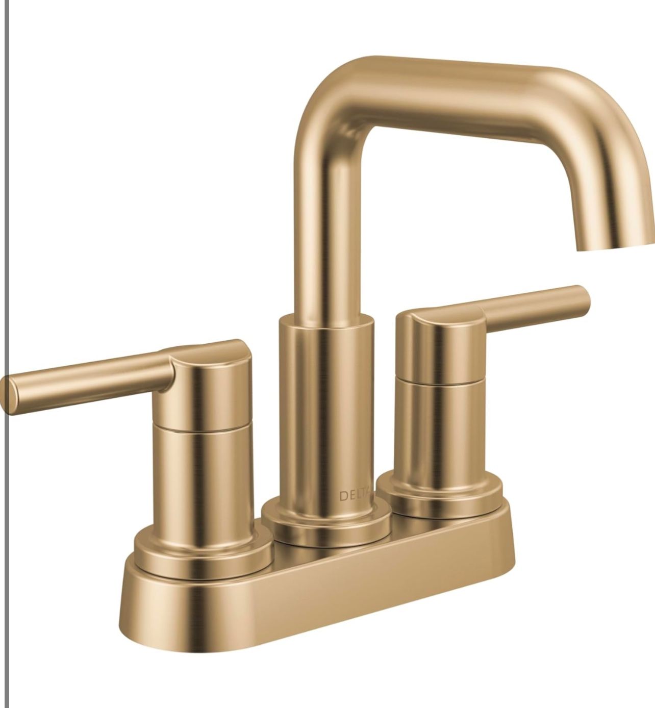 Brand New In The Box- Delta Faucet Nicoli Centerset Bathroom Faucet, Champagne Bronze 2-Handle Bathroom Faucet, Delta Bathroom Sink Faucet, Gold 3-Hol