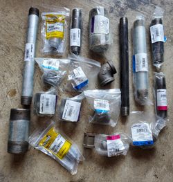 Black Steele And Chrome Pipe Fittings 