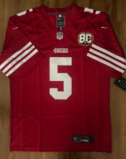 49ers red Mike Evans Stitched Jersey 2026 80th Anniversary