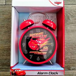 NEW Disney Limited Edition Lightning McQueen Cars Alarm Bell Clock 