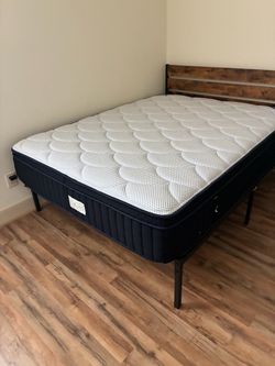 New in Box Queen Rustic Brown Bed Frame
