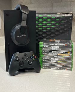Xbox series X, controller, turtle beach, headset wireless, 11 video games included