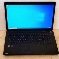 Toshiba Satellite C75D Laptop w/Large 17.3 " HD+ Screen , AMD A6 , USB 3.0, HDMI, Win10- Great Condition  