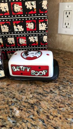 Betty Boop Butter Dish and One Shaker