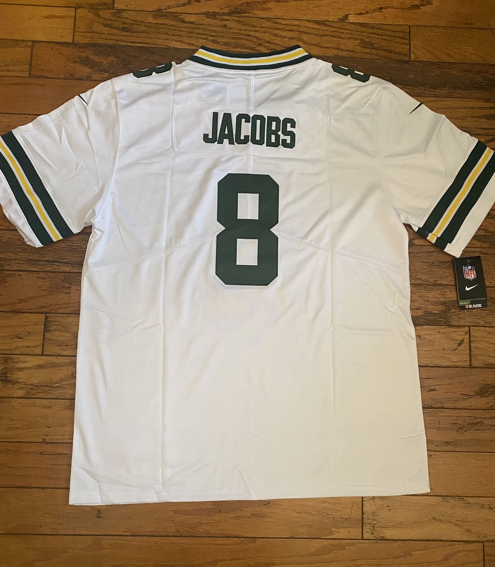 White Josh Jacobs Green Bay Packers Stitcher Jersey