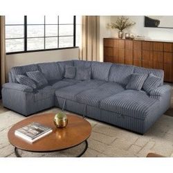 New Sleeper Sectional Couch With Storage / Free Delivery 