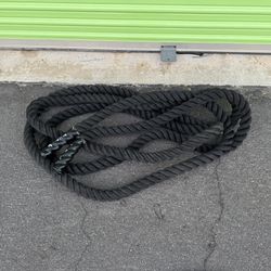 Titan Fitness Black Poly Dacron Battle Rope – 30 FT, 2” Thick (Full-Body Training Rope)