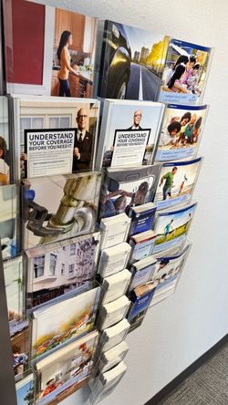 Wall-Mounted Acrylic Brochure Display Rack