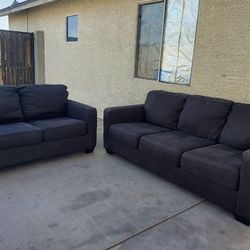 Gray Couch And Loveseat (WILL DELIVER)