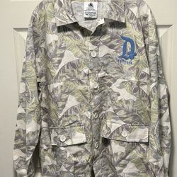 Disneyland Resort Spirit Jersey Shirt Jacket Tropical Palm Button Down Shacket M