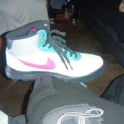 Nike Hoodland Particle Grey Bright Magenta  Mens Leather Boots