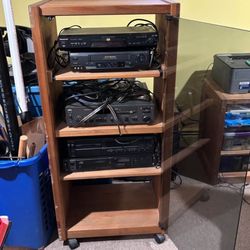 This end up Stereo Cabinet With Equipment 