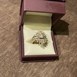 Vintage Engagement and wedding ring set 14k