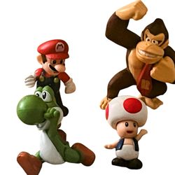 Mario bros and Friends Birthday Cake Topper Cupcake Toppers pvc
