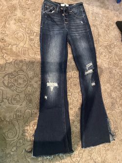 Ripped bootcut jeans