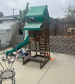 Swing Set With Jungle Gym