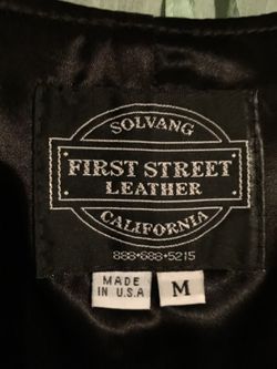Men's black First Street Leather vest