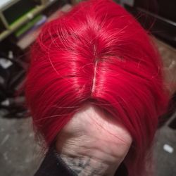 Long Red Wig Bottom Curls