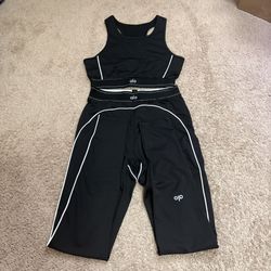 Alo womens crop top plus leggings yoga set 