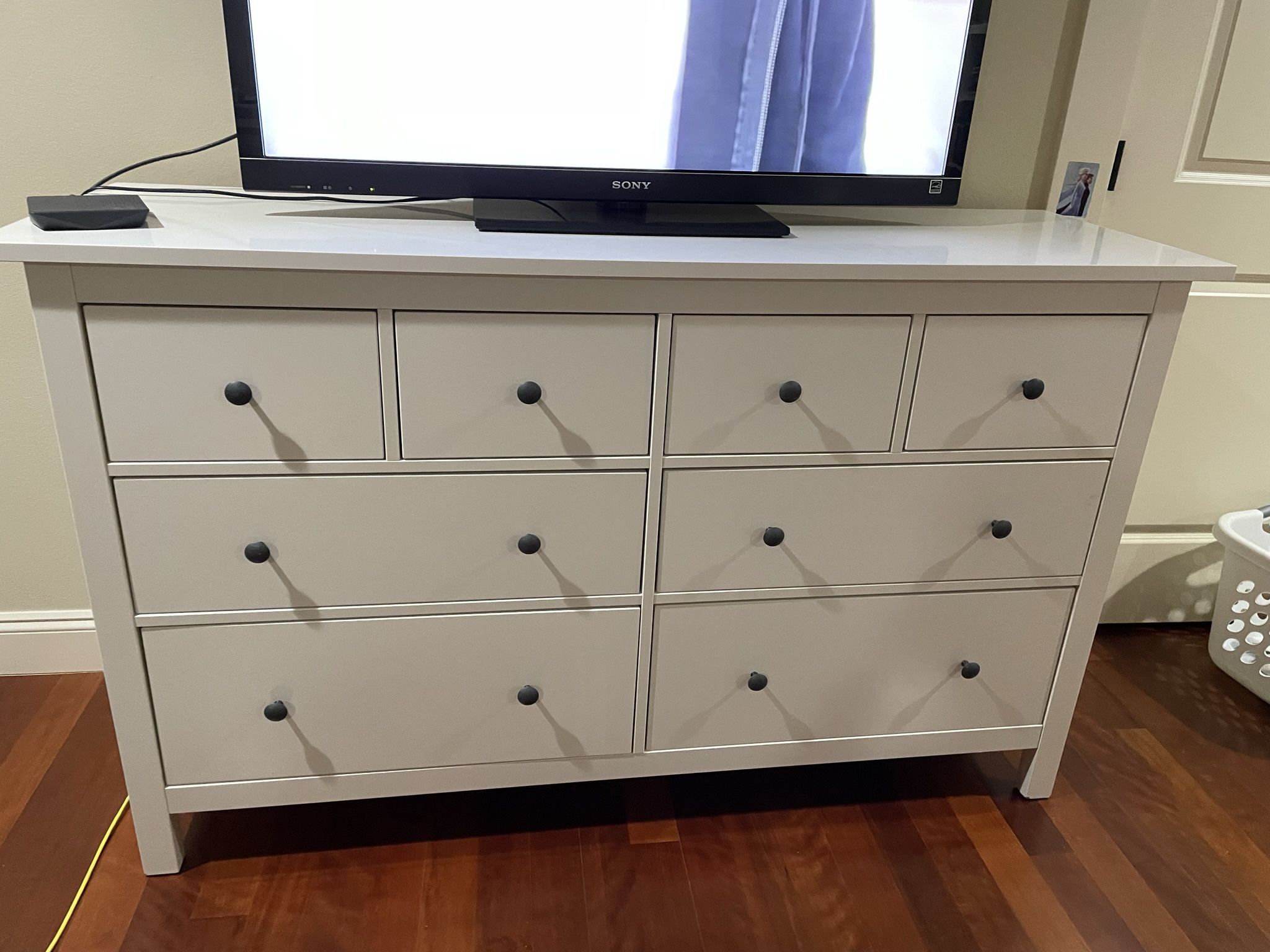 Ikea Hemnes Glossy White Dresser