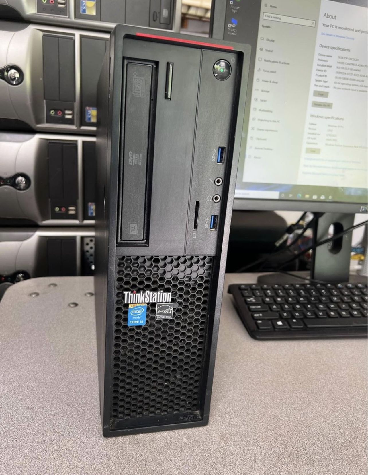 lenovo quad core i5 3.3 ghz tower - 16 gb ram upgrade - 1 terabyte storage - windows 10 pro