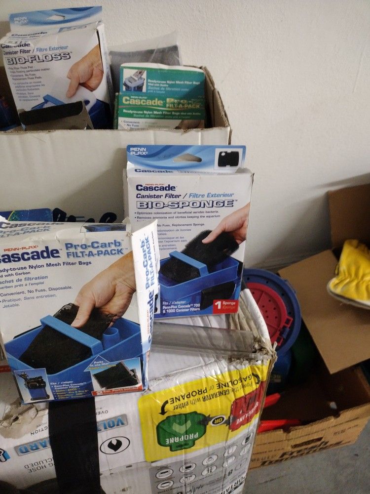 Whole box Of Filter Cartridges Sime Brand New In Box Plus Other Aquarium Thinge