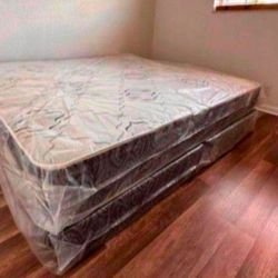 New KING SIZE MATTRESS WITH BOX SPRING SET COLCHONES NUEVOS KING SIZE BED SET 