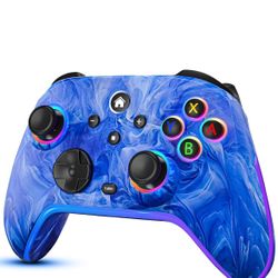 Switch Controller-Wireless-Nintendo-Switch-Pro-Controllers-Blue Compatible with Switch/Lite/OLED,1200mAh Rechargeable Remote Gamepad Joystick with 10 