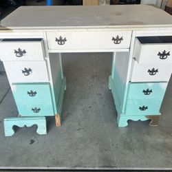 Antique desk with chair