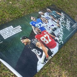DIRECT TV NFL SUNDAY TICKET VINYL BANNER 2025 SEASON RARE BAR PROMO ONLY 6'×3'