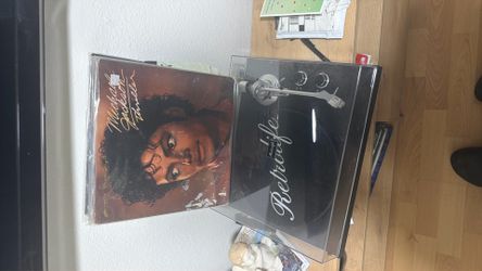 Record player with records