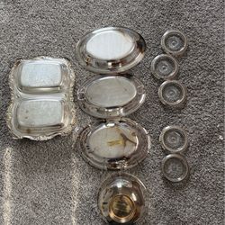 Variety or vintage silver plated serving platters