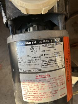 Jacuzzi Tub Motor 3/4 HP