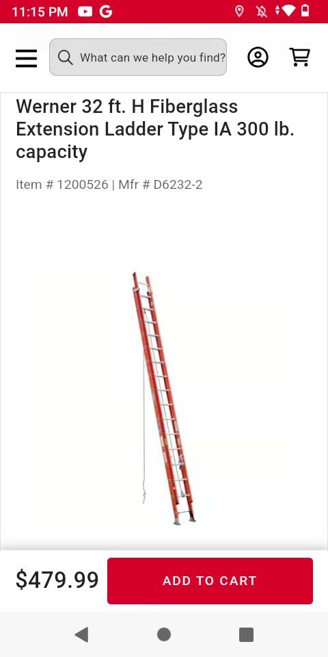 Werner Ladder 40ft 300nr