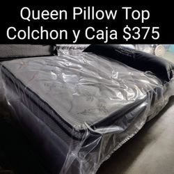 New Queen Pillow Top Matt N Box Delivery Free Today 