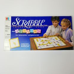 Vintage 1989 Milton Bradley Scrabble for Juniors Complete