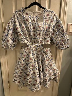 Groovy daisy poplin Dress large Karlie Pete’s mercantile