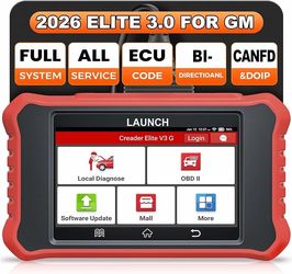 LAUNCH OBD2 Scanner Bi-Directional Scan Tool Diagnostic Engine Code Reader, Buick, Chevrolet, Cadillac, GMC, EPB, SAS, Throttle Relearn, DPF Regen
